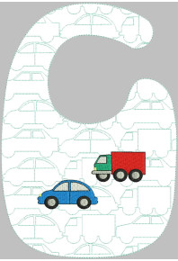 Hop072 - Cars Quilted Bib